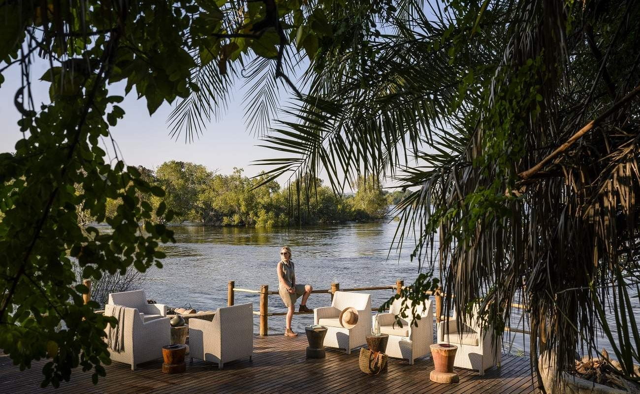 Blick auf den Zambezi River von Sussi & Chuma