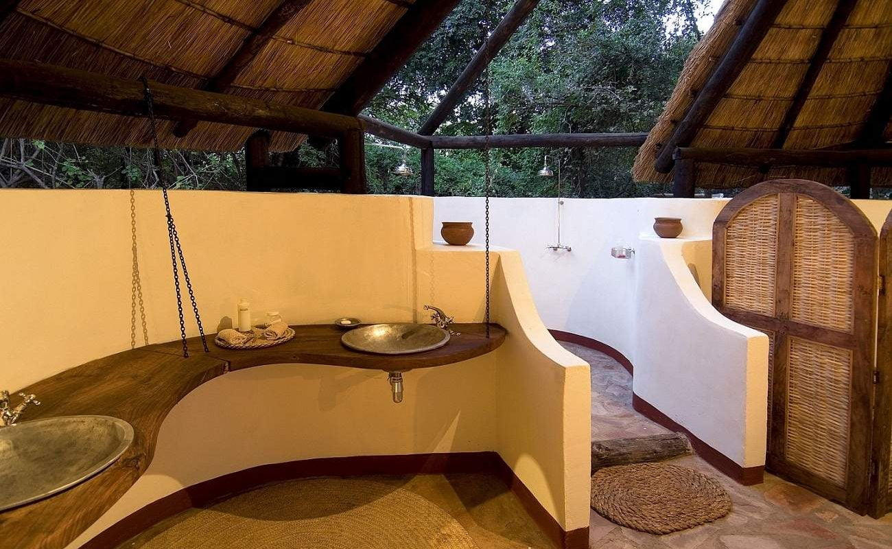Badezimmer Chalet Nkwali