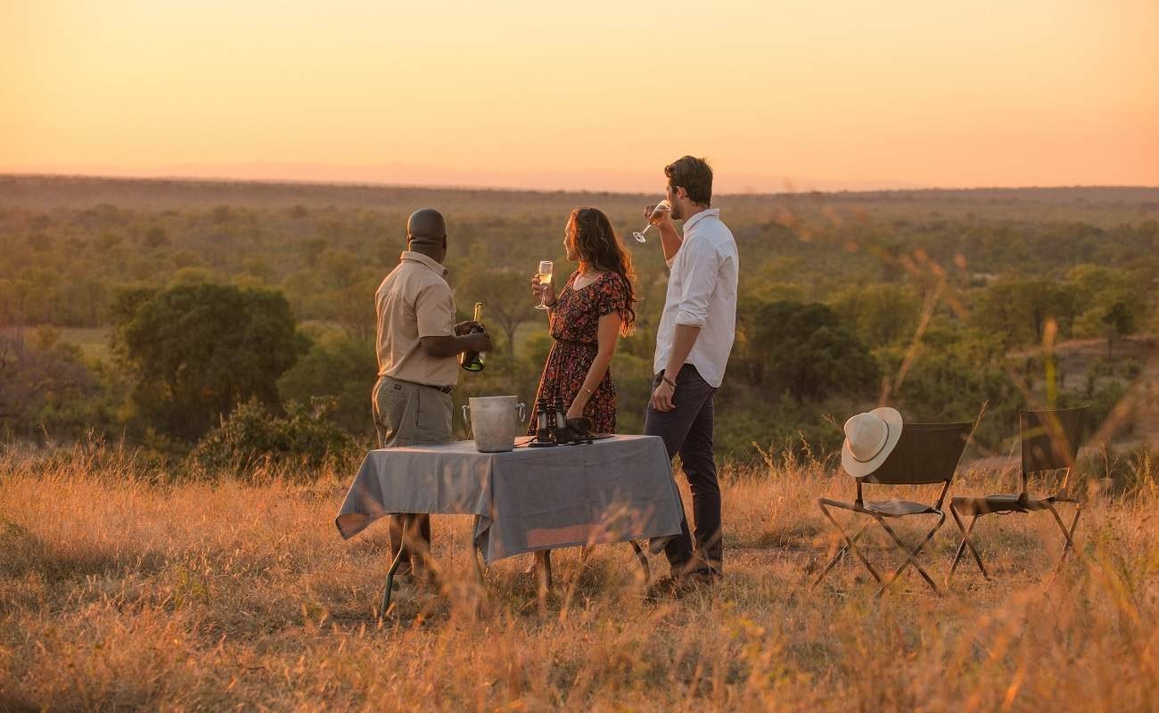Sundowner im Nkwali