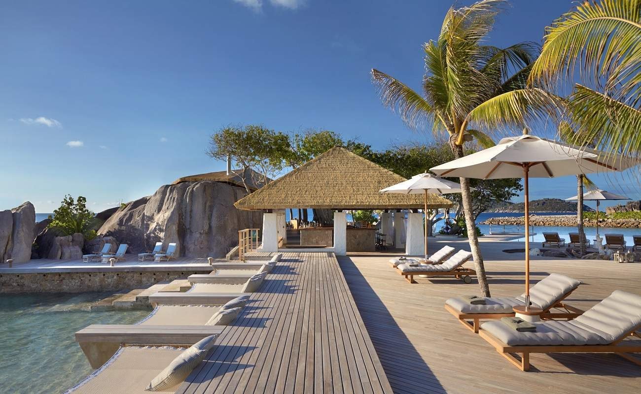 Koko Bar auf der privaten Insel Felicite