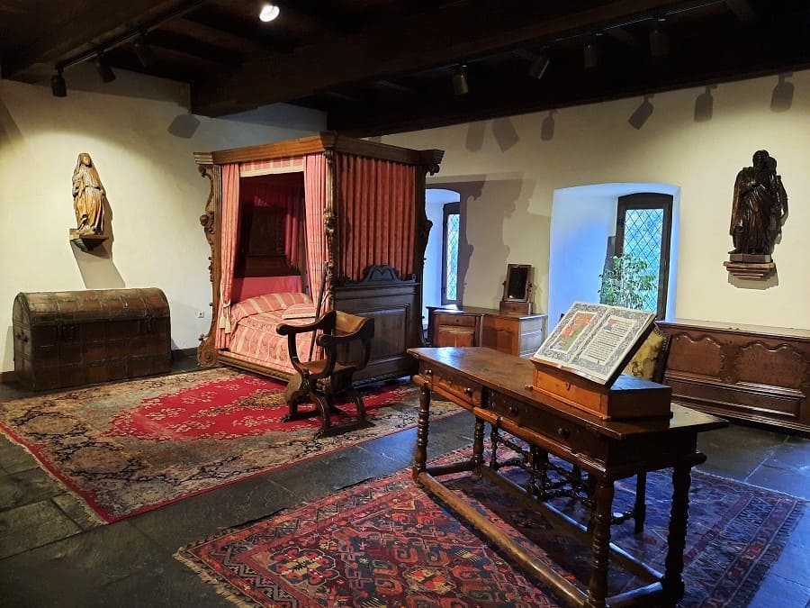 Schlafzimmer im Schloss von Vianden