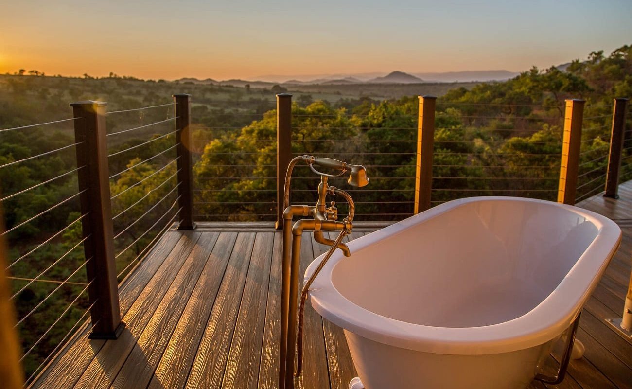 Badewanne al fresco im Nkomazi Tented Camp