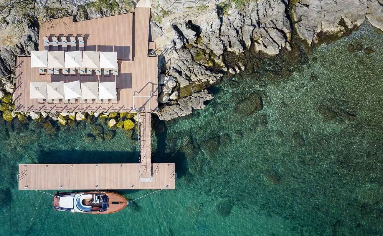Seedeck und RIVA Yacht des Ikador, Kroatien