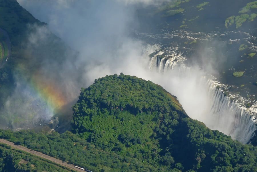 Regenbogen Viktoriafälle