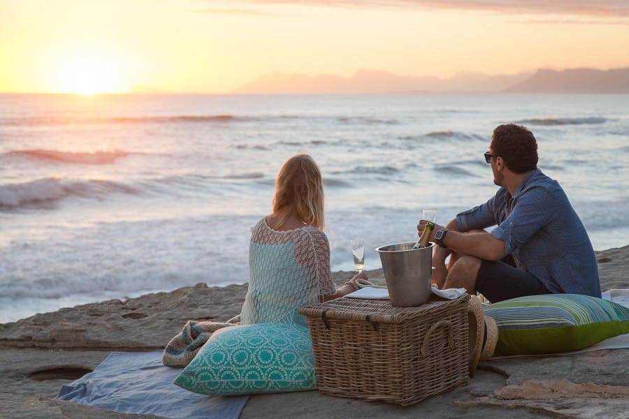 Picknick am Strand von Grootbos