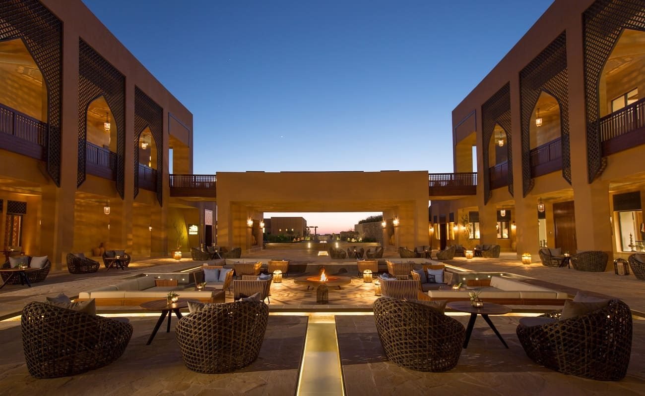 Innenhof des Anantara Hotels im Oman