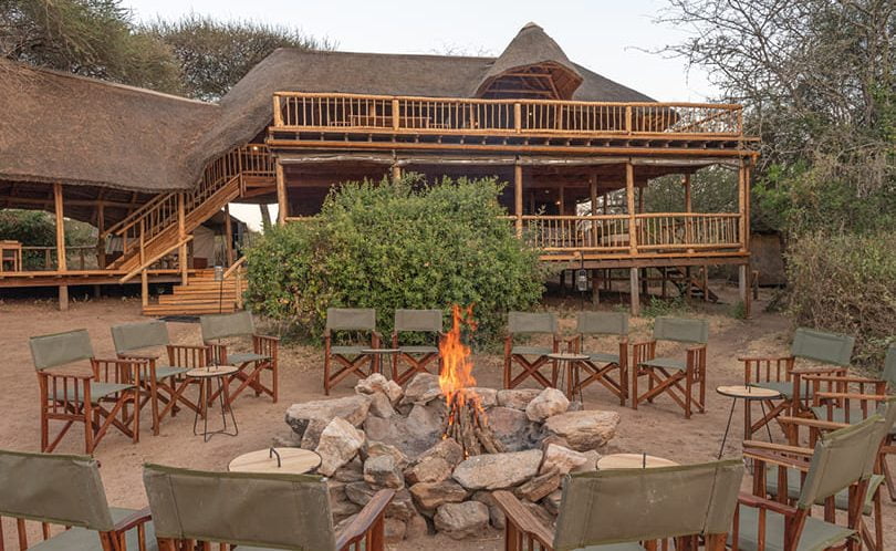 Haupthaus des Luxuscamps im Tarangire
