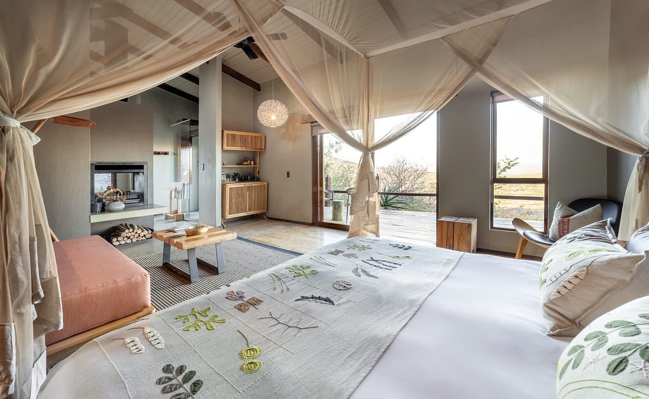 Rhino Ridge Bush Villa Bush Villa Rhino Ridge Schlafzimmer und Veranda