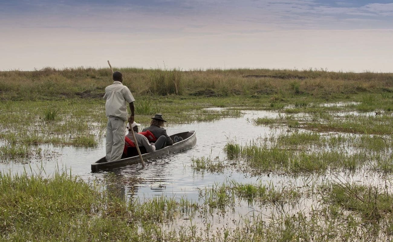 Flugsafari Linyanti - Khwai - Okavango Delta Linyanti Bush Camp Mokoro Mokorotour Linyanti