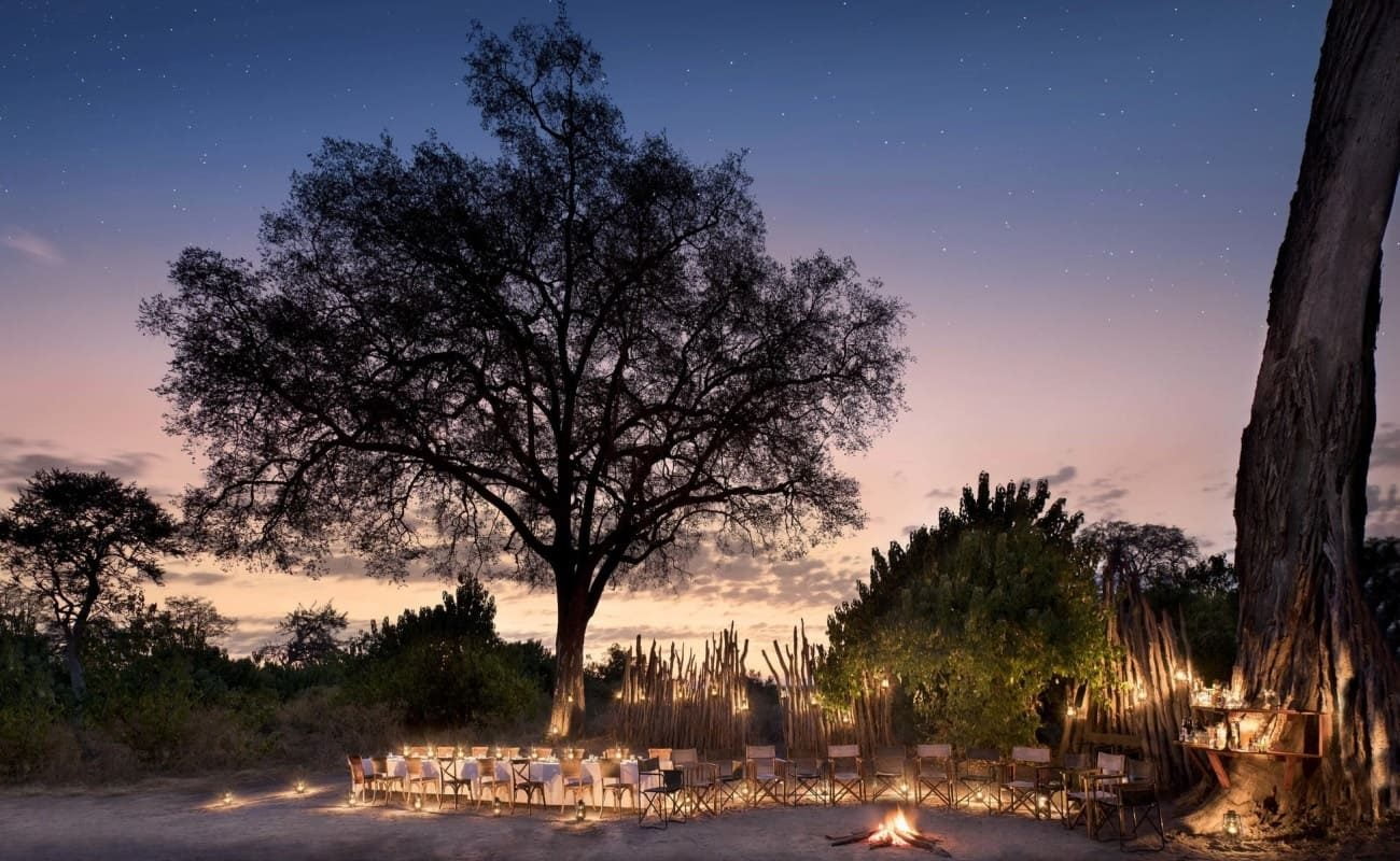 Linyanti Bush Camp Boma Dinner Boma Dinner im Linyanti Bush Camp