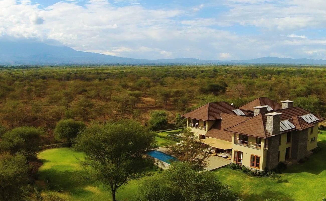 Siringit Villa Landschaft Die grüne Landschaft am Fuß des Kilimanjaro