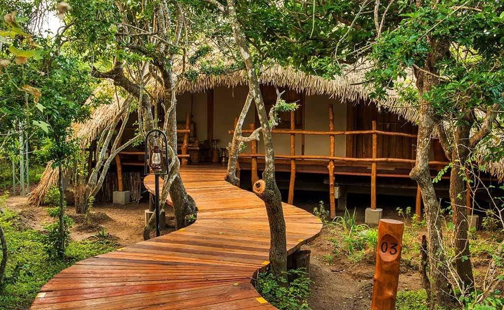 Uga Chena Huts Cabin Eingang Eine der Cabins
