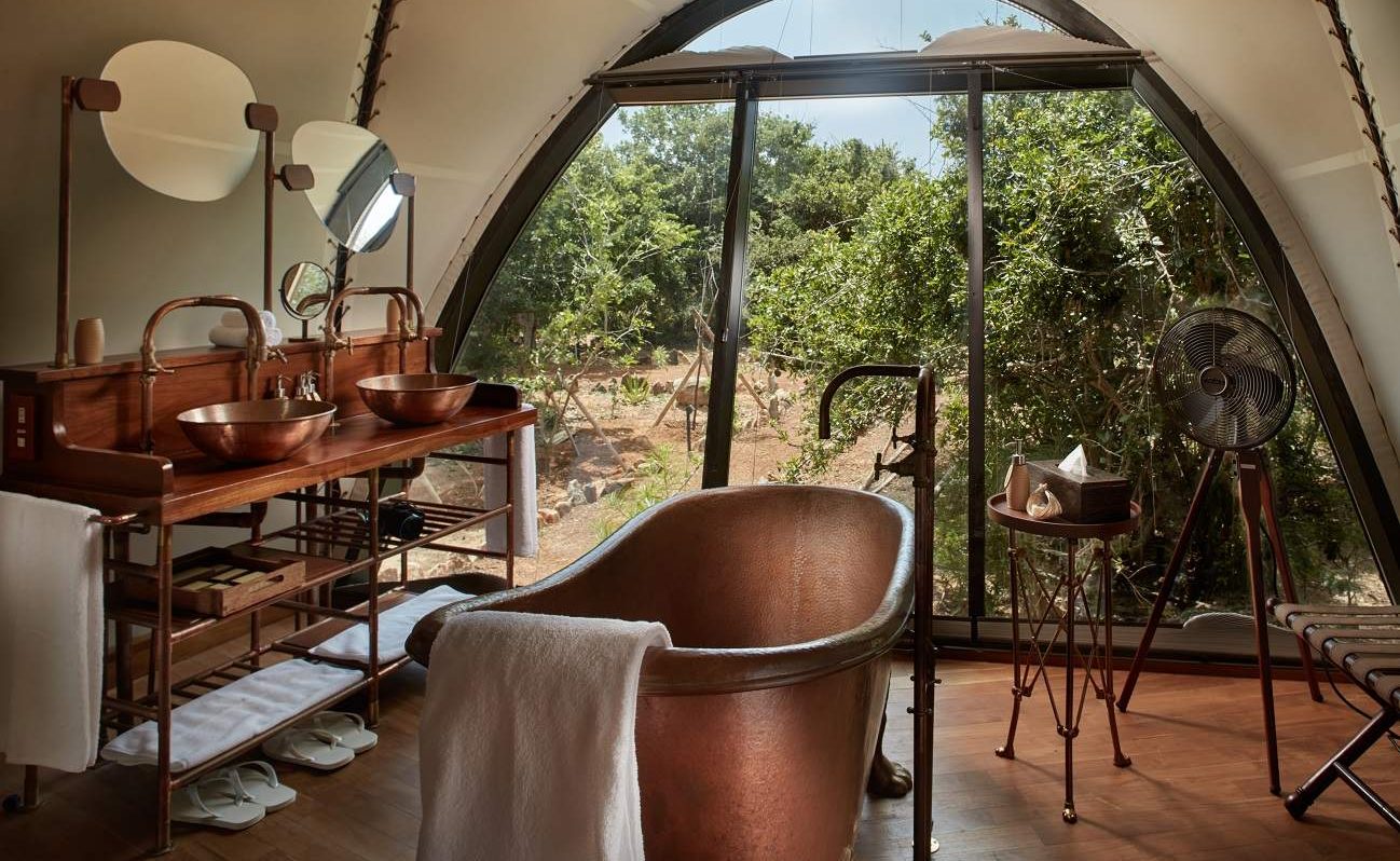 Wild Coast Tented Lodge Cocoon Badezimmer