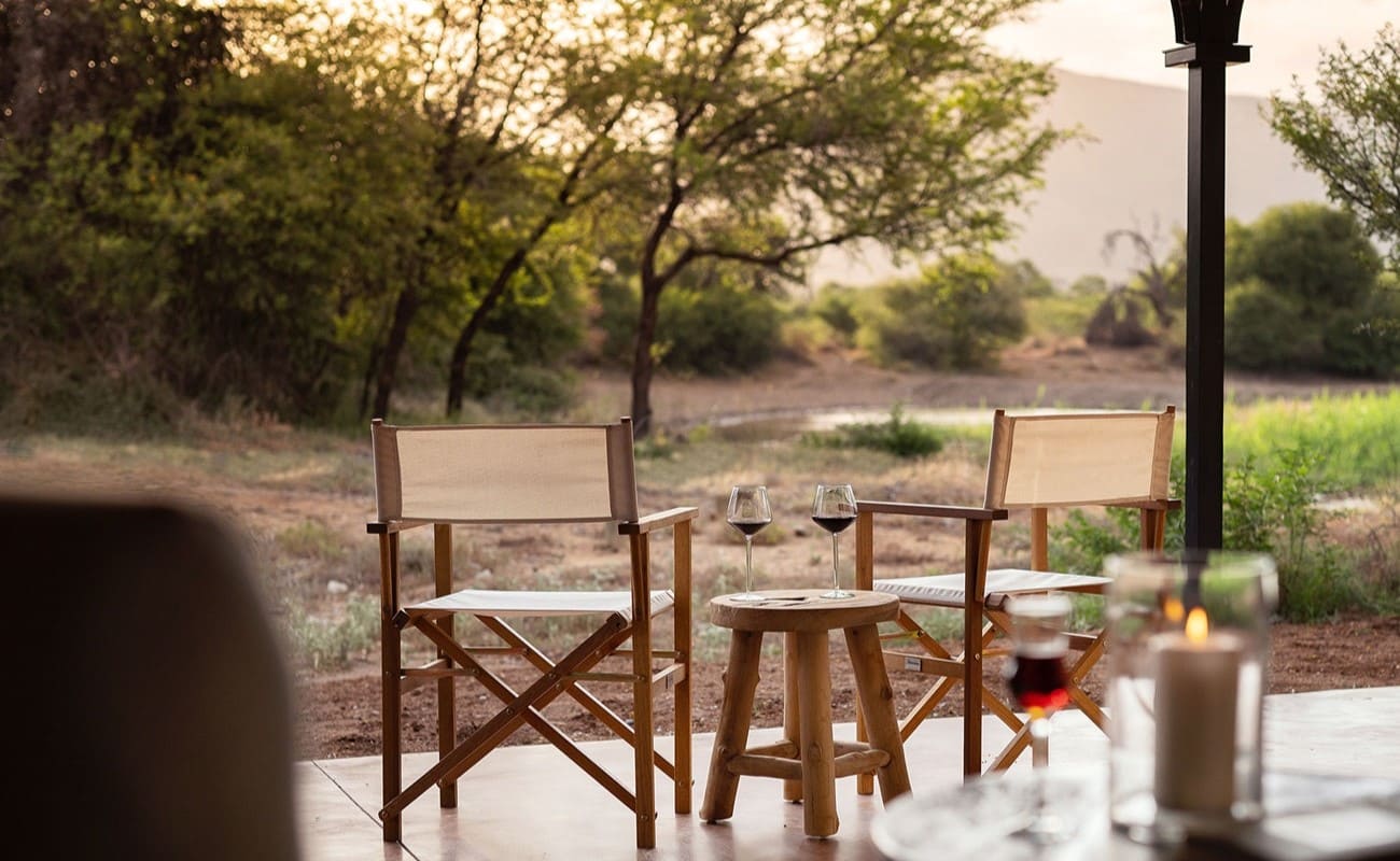 Samara Karoo Lodge Karoo Suite Veranda Auf der Veranda einer Karoo Suite