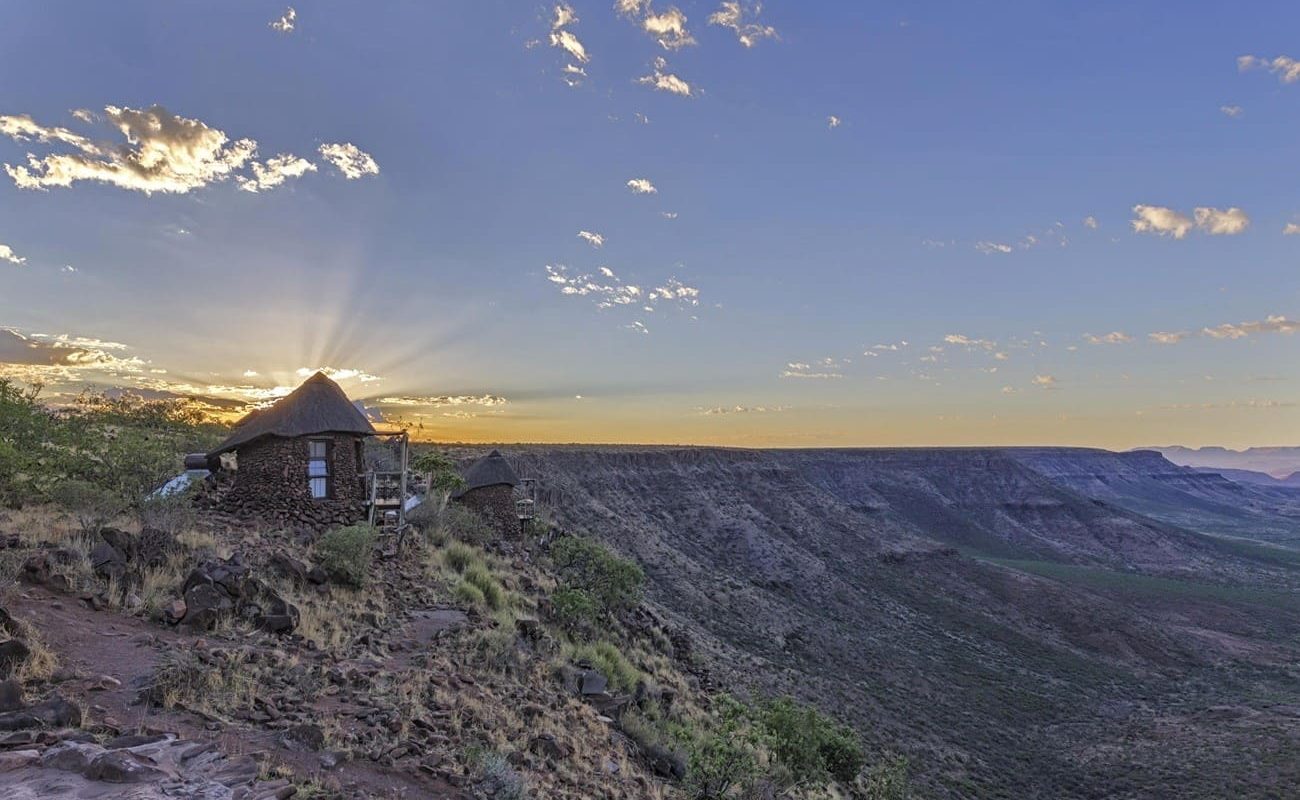 Die kleine Lodge mit Blick über das Klipriver Valley