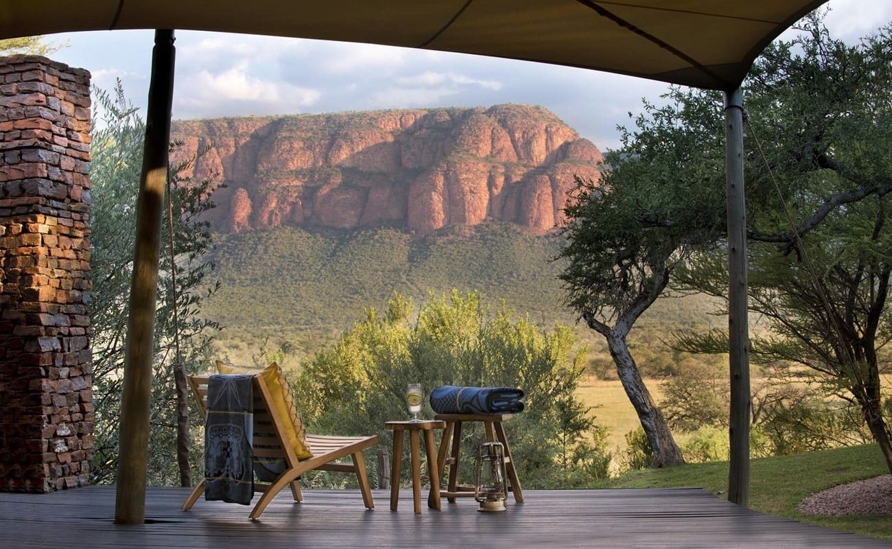 Marataba Haupthaus Deck Veranda des Haupthauses von Marataba