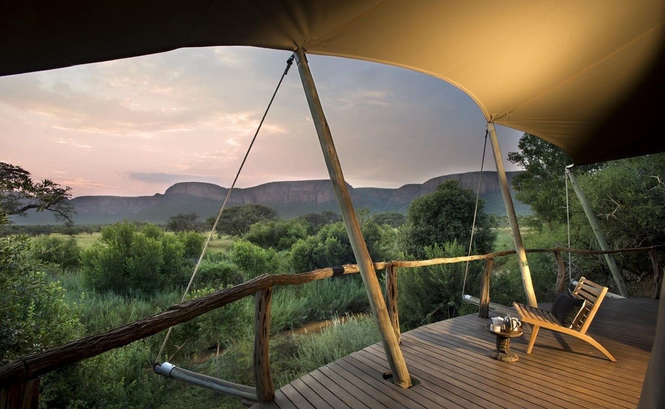 Marataba Zelt Veranda Veranda eines Zeltes in Marataba