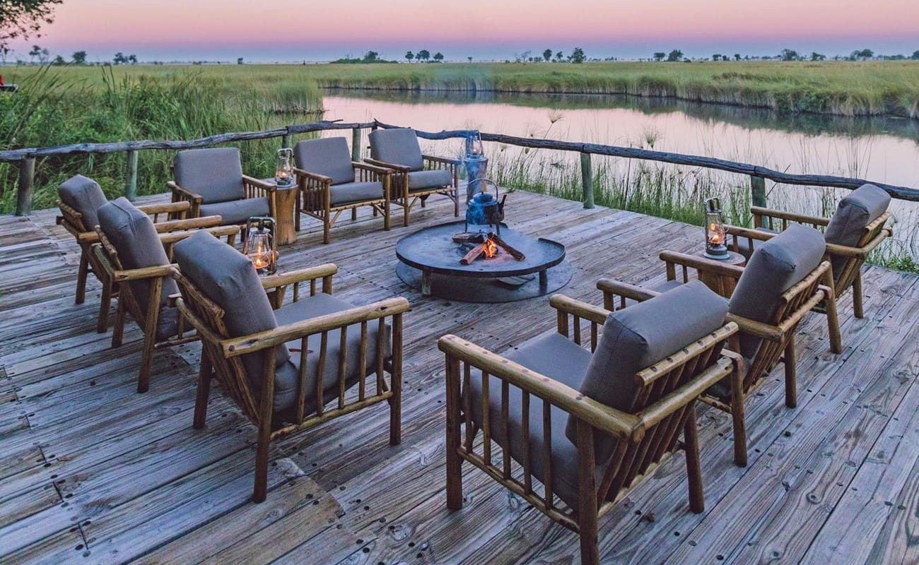 Camp Xakanaxa Boma Blaue Stunde Xakanaxa Moremi