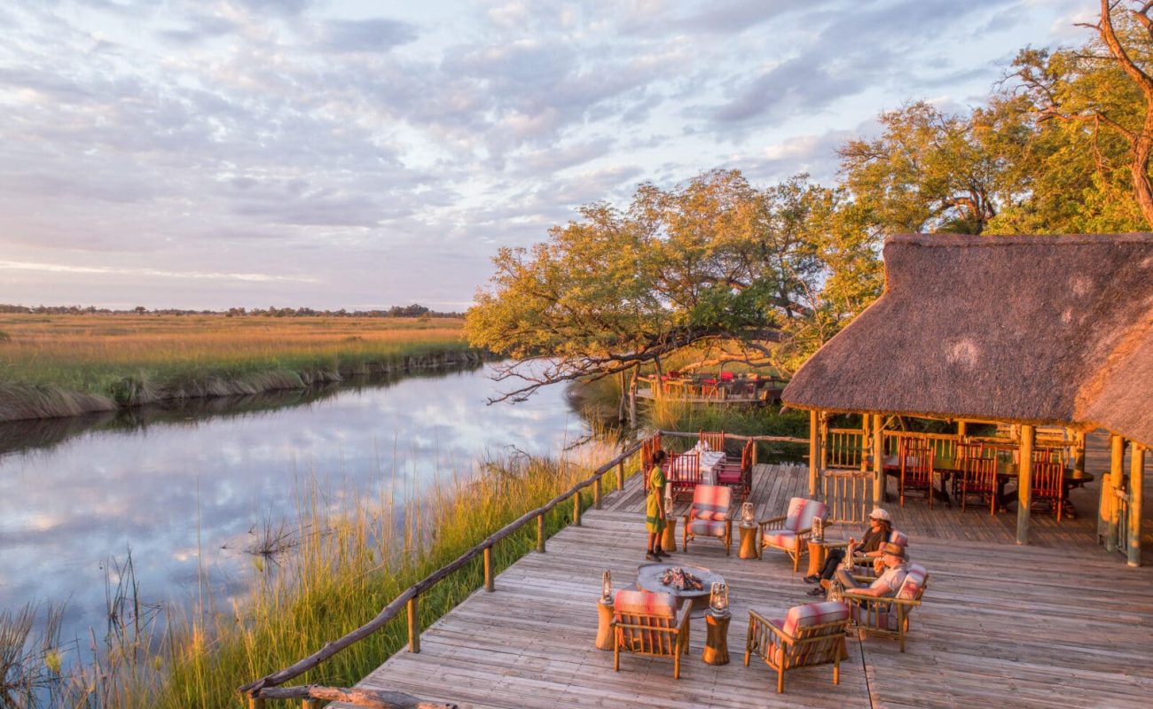 Camp Xakanaxa Deck Sundowner Sundowner Xakanaxa Moremi Botswana