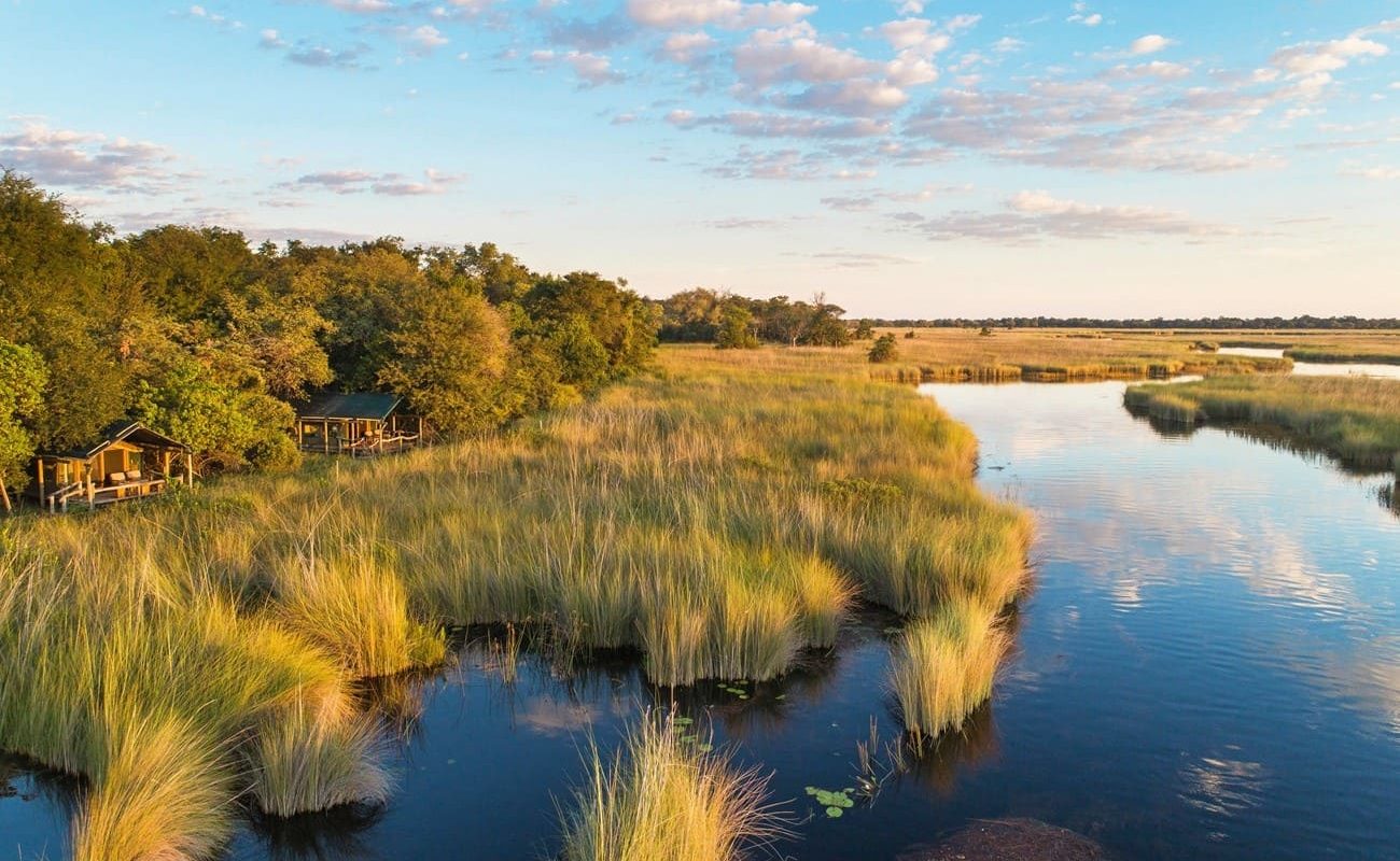 Camp Xakanaxa Landschaft Moremi Die Landschaft des Moremi