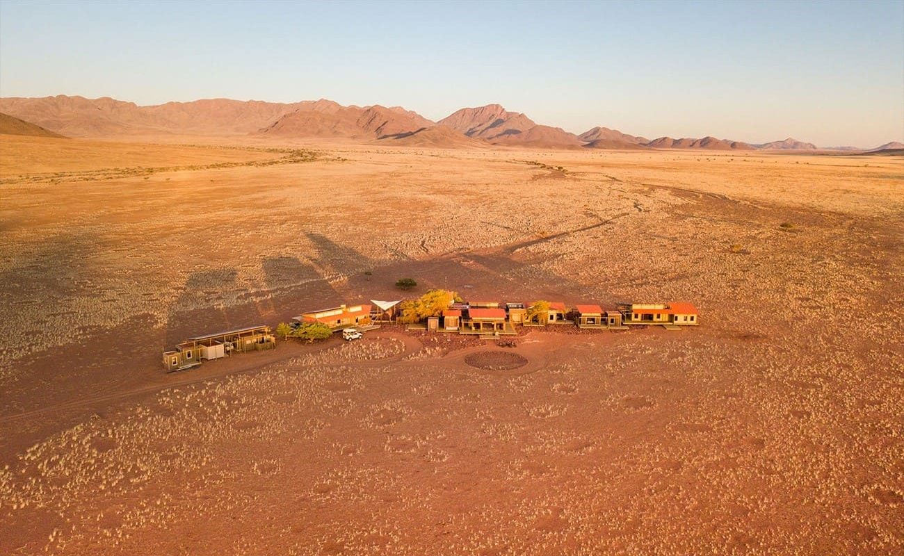 Blick auf das Wolwedans Plains Camp