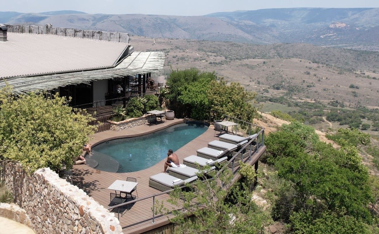 Babanango Game Reserve Zulu Rock Lodge Pool Pool der Zulu Rock Lodge