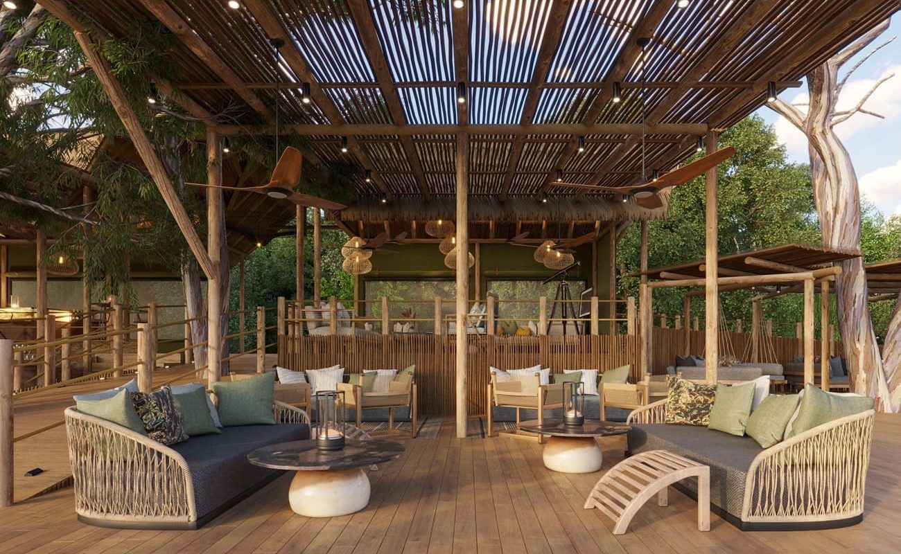 Savute Safari Lodge Haupthaus Veranda