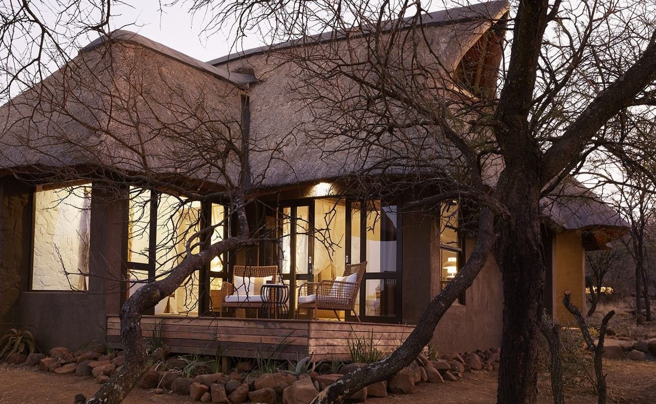 Blick auf eine Luxury Suite von Nambiti