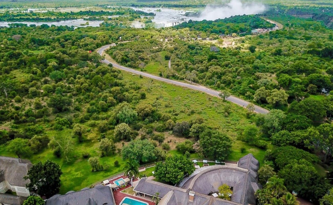 Ilala Lodge Blick Fälle Blick von der Ilala Lodge auf die Viktoriafälle