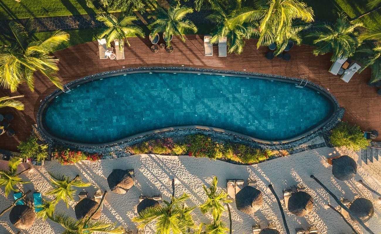 Pool des Luxushotels Royal Palm Mauritius Beachcomber