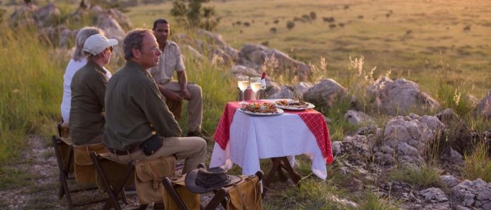 Tansania Skysafari Tarangire Treetops Sundowner Sundwoner in Tarangire Treetops
