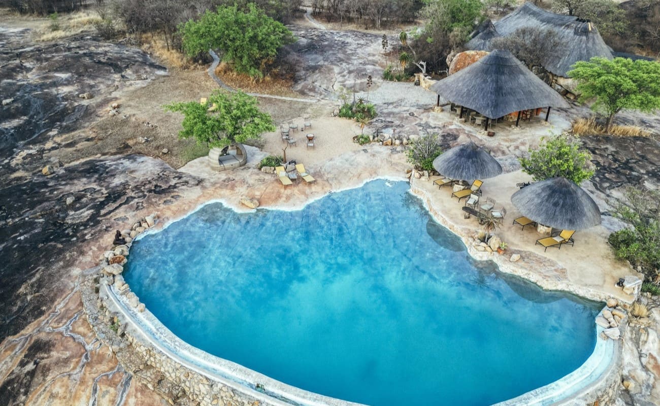 Pool der Amalinda Lodge, Simbabwe