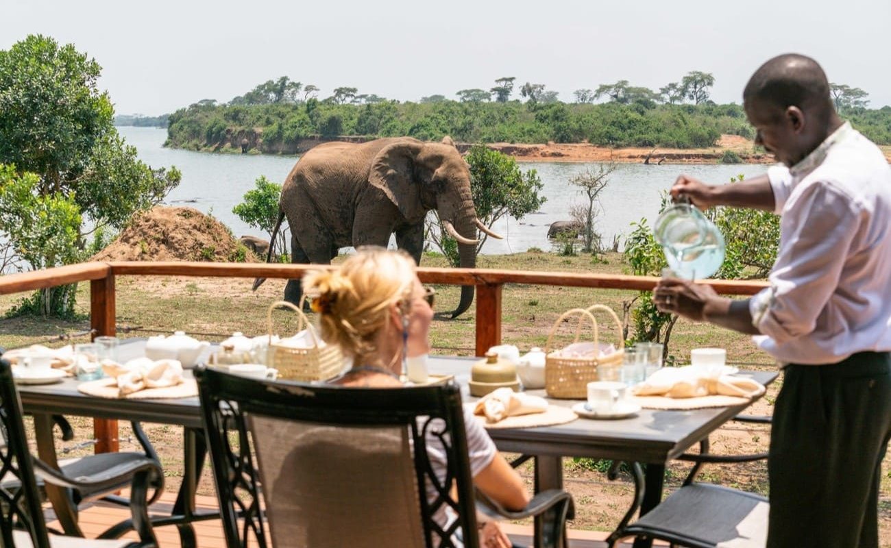 The River Station Lunch Elefanten Lunch mit Elefanten, River Station Queen Elizabeth