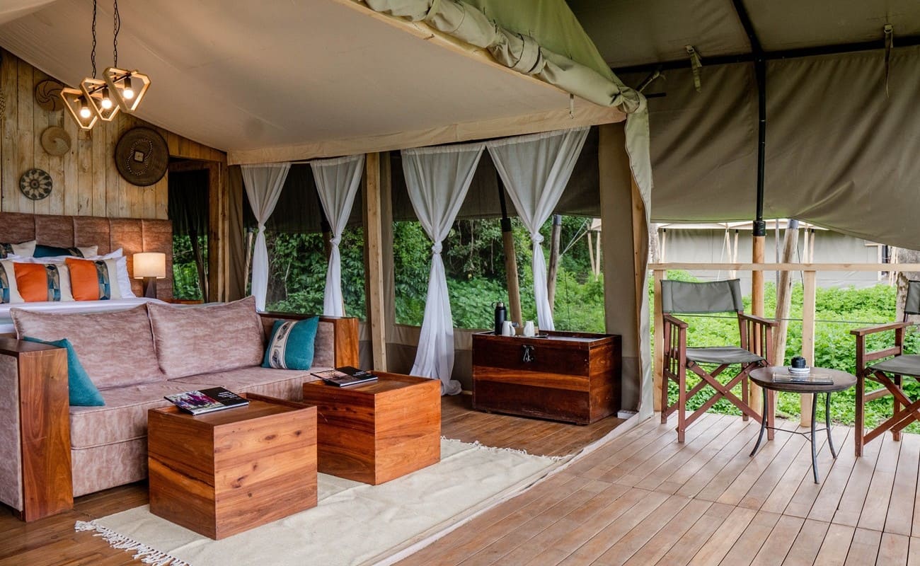 Veranda Zelt Ang'ata Ngorongoro Camp