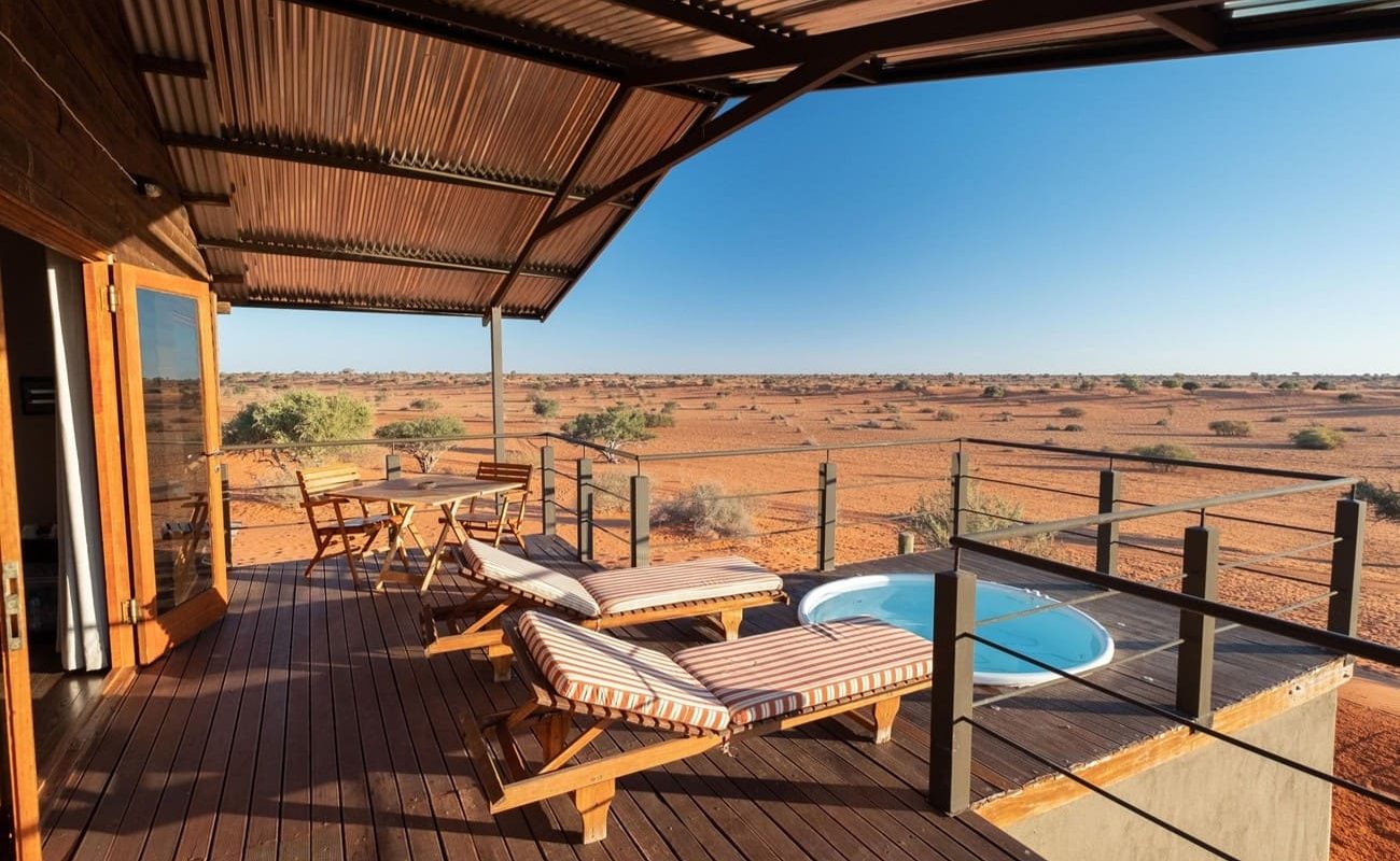 Bagatelle Kalahari Game Ranch Dune Exclusive Chalets Veranda Bagatelle Kalahari Game Ranch Exklusive Dune Chalet Veranda