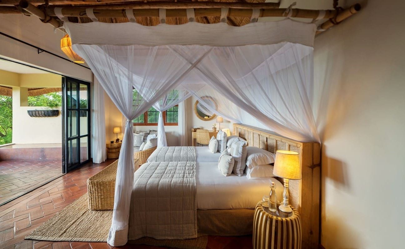 Elephant Plains Lodge Uganda Schlafzimmer Schlafbereich Cottage, Elephant Plains Lodge