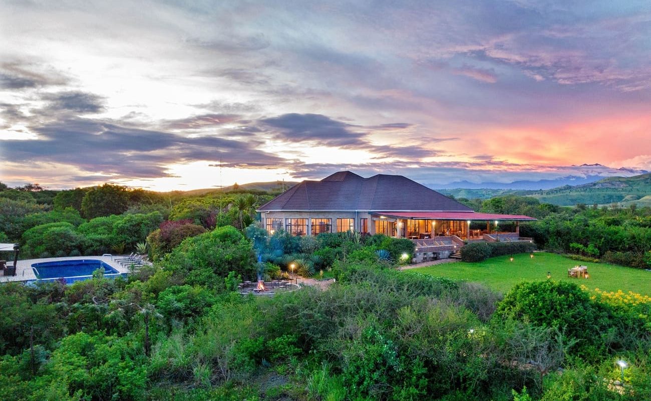 Elephant Plains Lodge Uganda abends Abendstimmung Elephant Plains Lodge Uganda