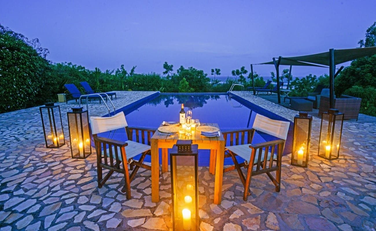Elephant Plains Lodge Uganda privates Dinner Pool Privates Dinner Pool, Elephant Plains Lodge Uganda