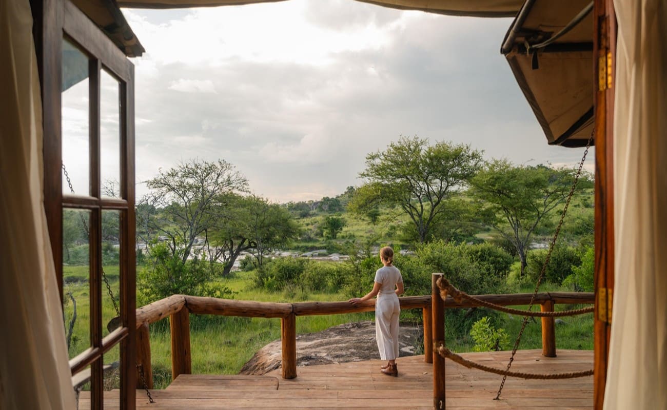 Elewana Seregenti Migration Camp Zelt Veranda