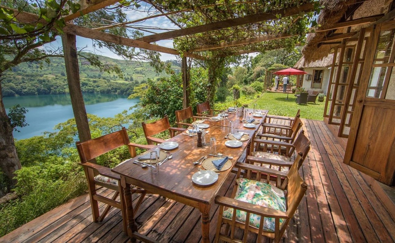 Ndal Lodge Lunch Lunch Blick Kratersee Ndali Lodge