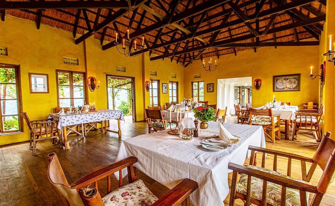 Ndali Lodge Speiseraum Speisesaal Ndali Lodge Uganda