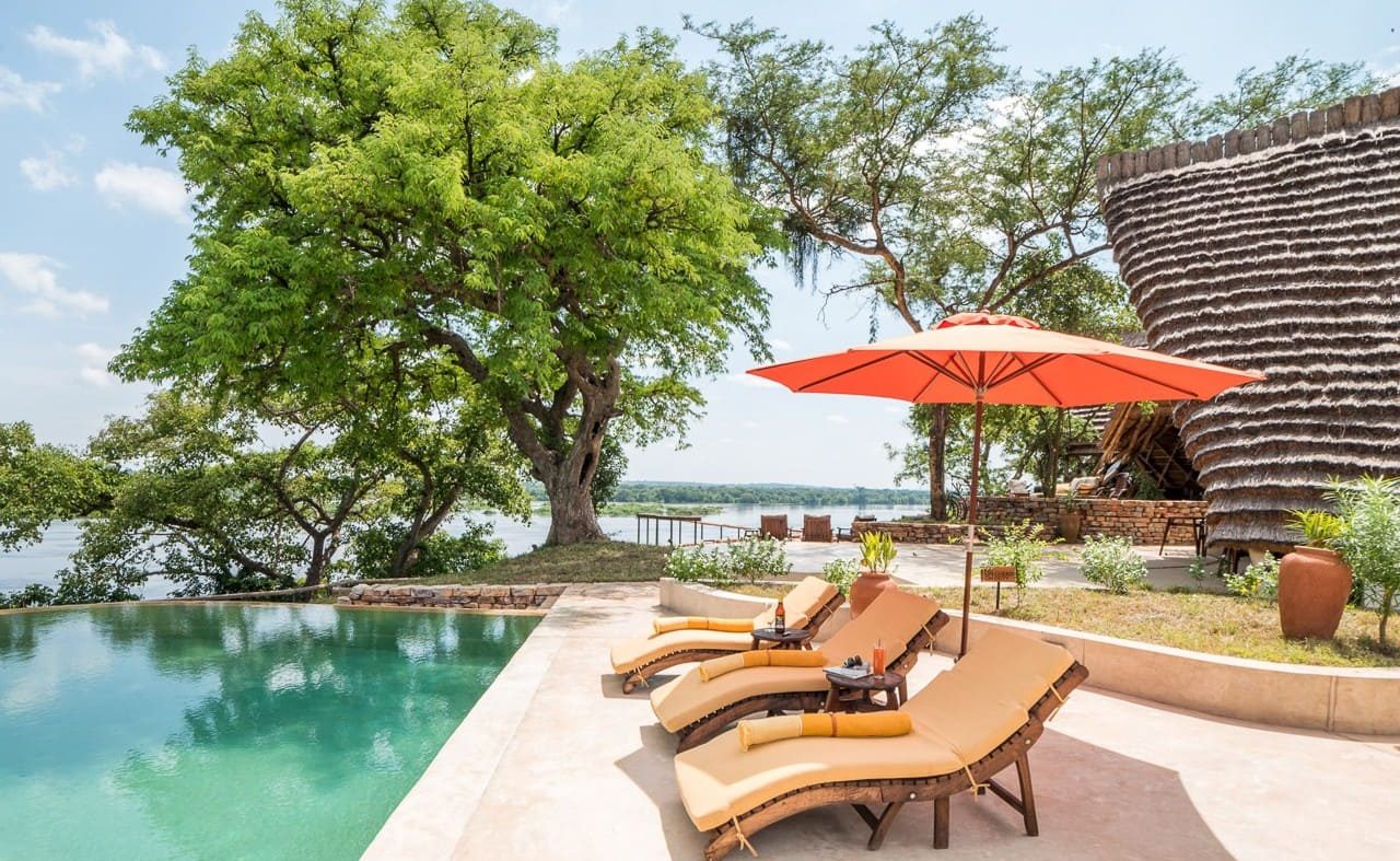 Nile Safari Lodge Pool Am Pool der Nile Safari Lodge