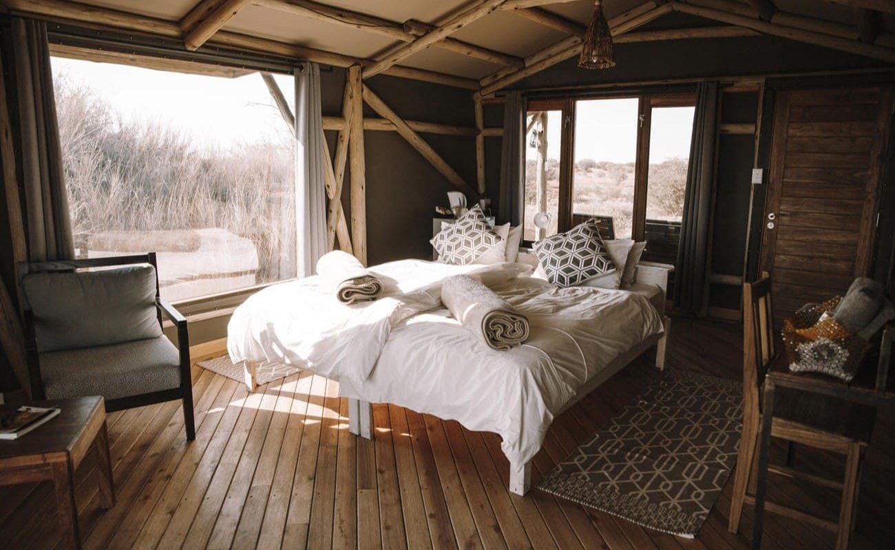 Teufelskrallen Lodge Zelt Schlafzimmer Schlafzimmer eines Zeltes von Teufelskralle