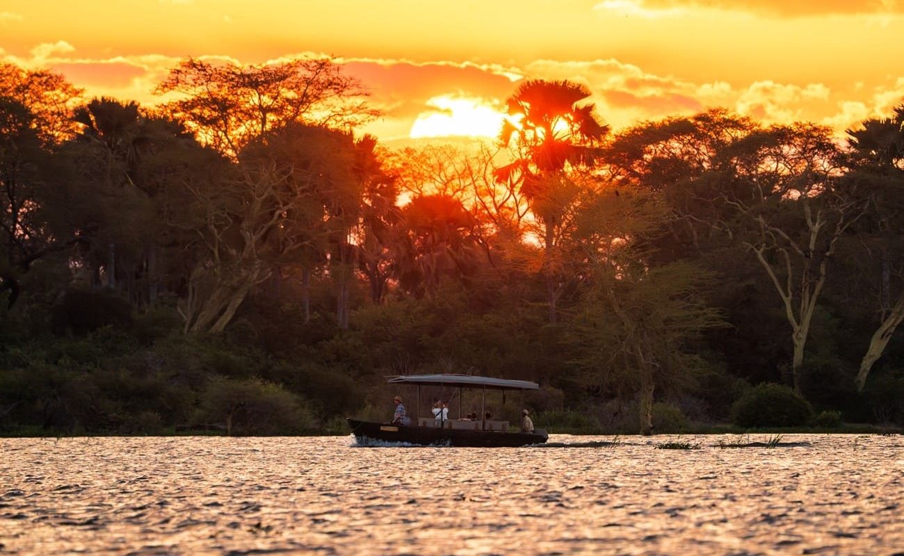 Mvuu Lodge Bootsfahrt Sonnenuntergang Bootsfahrt zum Sonnenuntergang im Liwonde Nationalpark