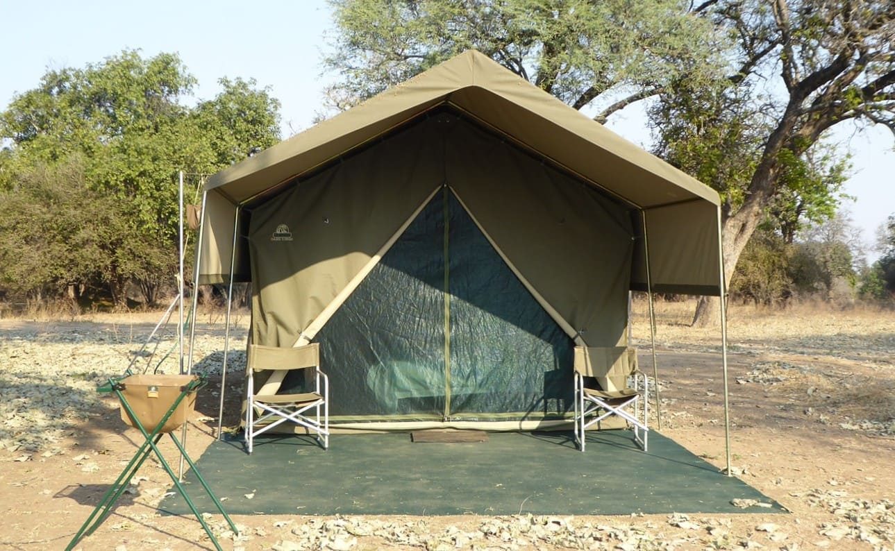 Authentisches Simbabwe Camp Mana Zelt