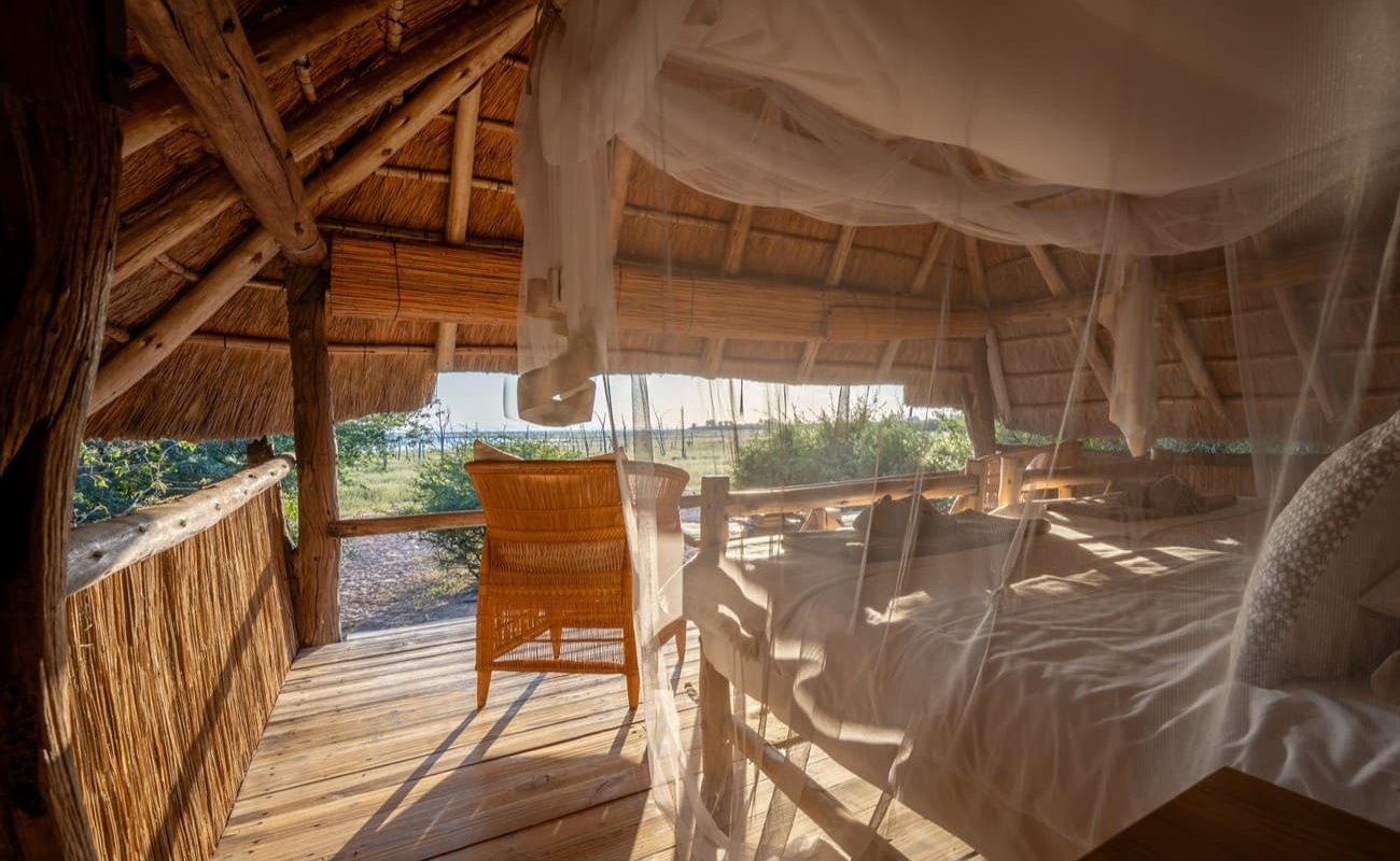 Authentisches Simbabwe Rhino Safari Camp Zelt innen