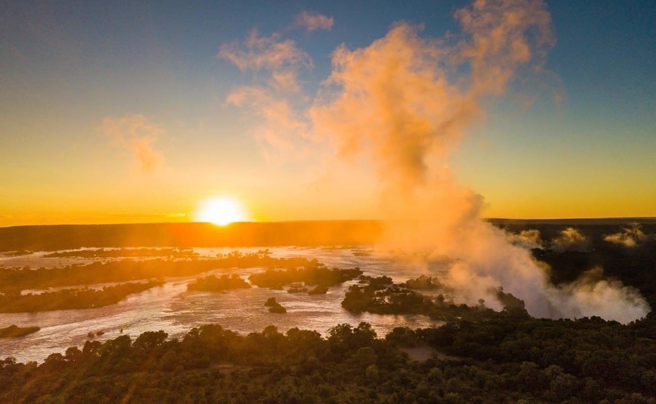 Authentisches Simbabwe Viktoriafälle An den Viktoriafällen