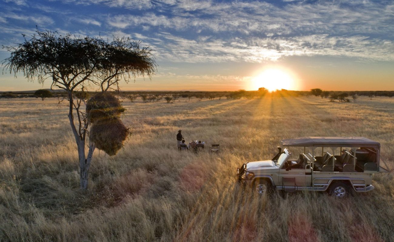 Sundowner im Etosha Nationalpark