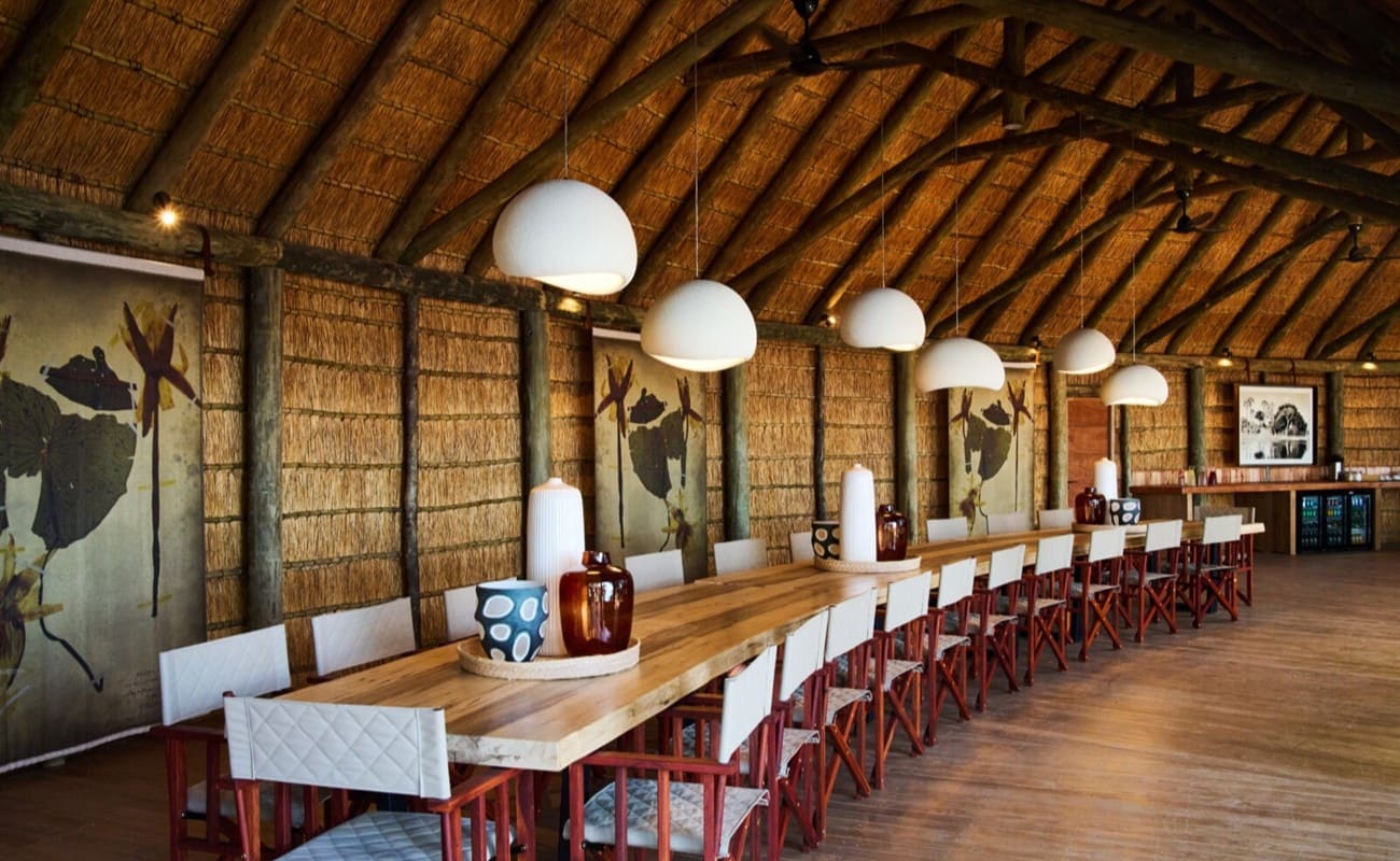 Speiseraum der Xugana Island Lodge