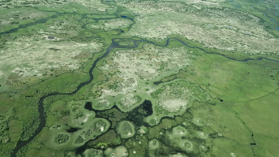 Jahresrückblick 2025 Flug über das Okavango Delta